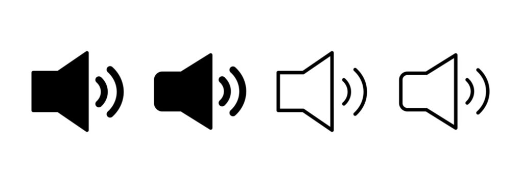 Speaker icon logo design. volume sign and symbol. loudspeaker icon. sound symbol