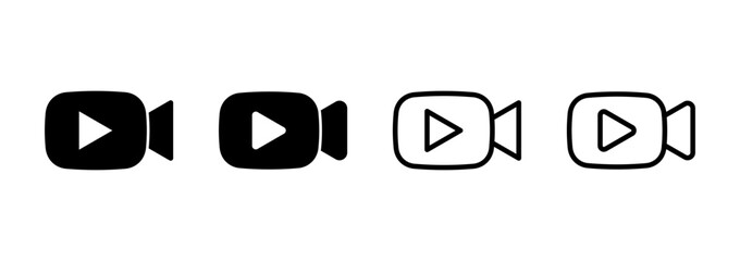 Video icon logo design. video camera sign and symbol. movie sign. cinema