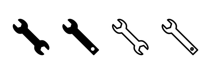 Wrench icon logo design. repair icon. tools sign and symbol