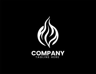 Dynamic Flame in Circle Energetic Power Warmth Passion Vector Logo Design