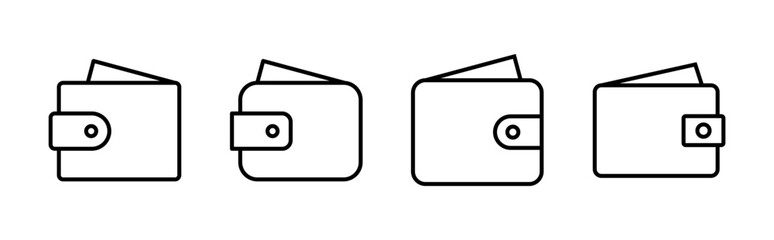 Wallet icon set. wallet vector icon