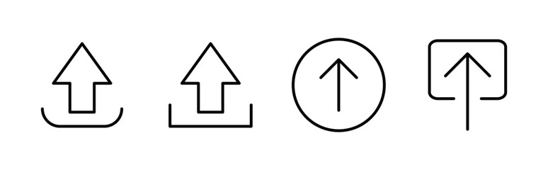 Upload icon set. load data symbol