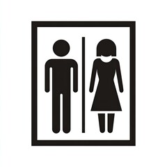 Black and White Restroom Symbols