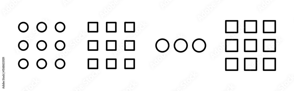Wall mural menu icon set. web menu icon. hamburger menu symbol