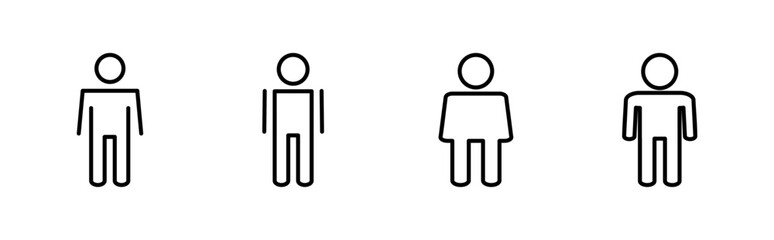 Man icon set. male icon vector. human symbol