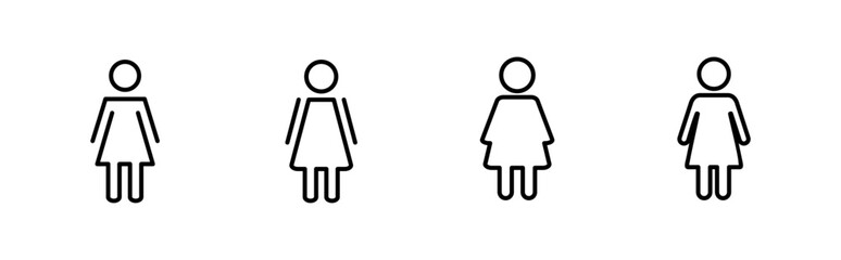 Female icon set. woman icon vector