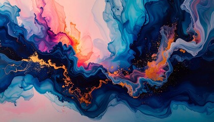 "Ocean‑inspired nebula watercolor background, fluid and ethereal"
