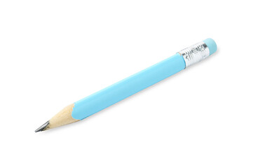 One graphite pencil with eraser isolated on white