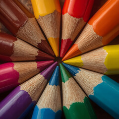 Naklejka premium Ultra-Realistic Colored Pencil Photography: Vivid Details & Perfect Composition
