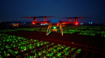 Fototapeta premium Robotic arm assembles microcircuitry