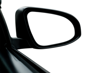 Close up of car side mirror for automotive design and vehicle safety features and car part replacement