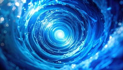 渦巻く青い水の世界

