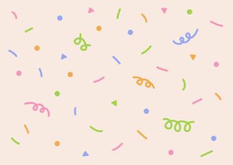 Vector illustration of colorful confetti.