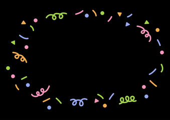 Vector illustration of colorful confetti.