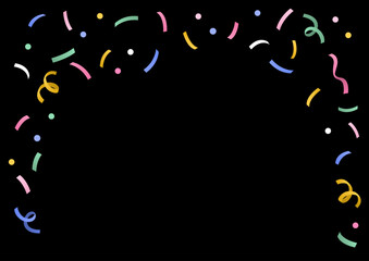 Vector illustration of colorful confetti.