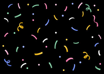 Vector illustration of colorful confetti.