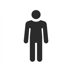 Fototapeta premium Simple Black Male Figure Icon