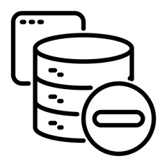 Delete icon, line icon style