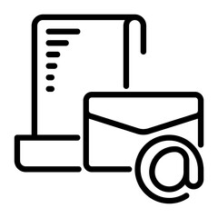Email address icon, line icon style