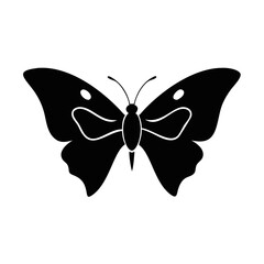 Fototapeta premium Elegant black and white butterfly illustration with a unique wing pattern