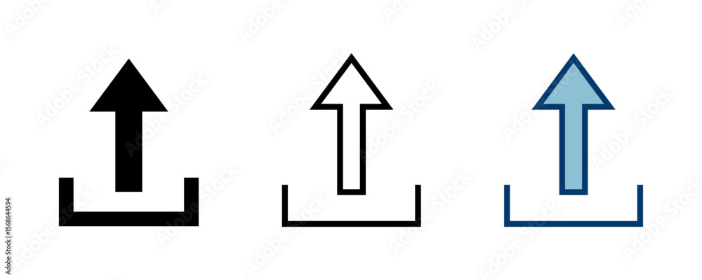 Poster upload icon vector isolated on white background. upload sign icon. upload button. load symbol.