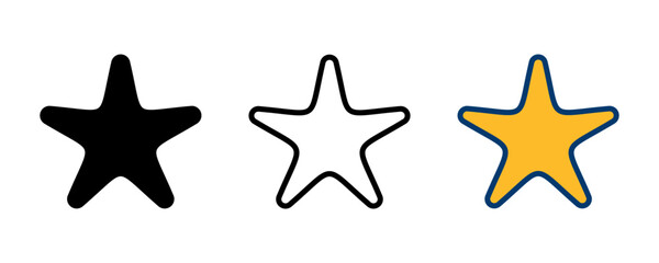 Star Icon vector isolated on white background. Star vector icon. Rating symbol