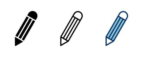 Pencil icon vector isolated on white background. Pencil vector icon
