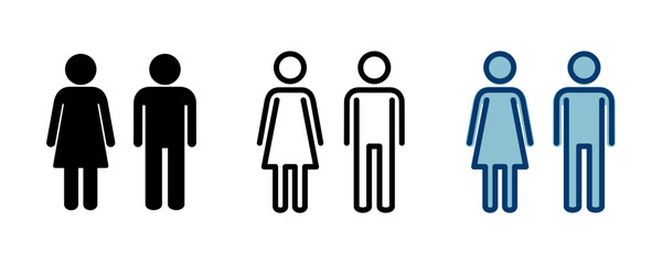 Man and woman icon vector isolated on white background. male and female symbol