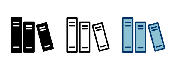 Library icon vector isolated on white background. Book icon vector