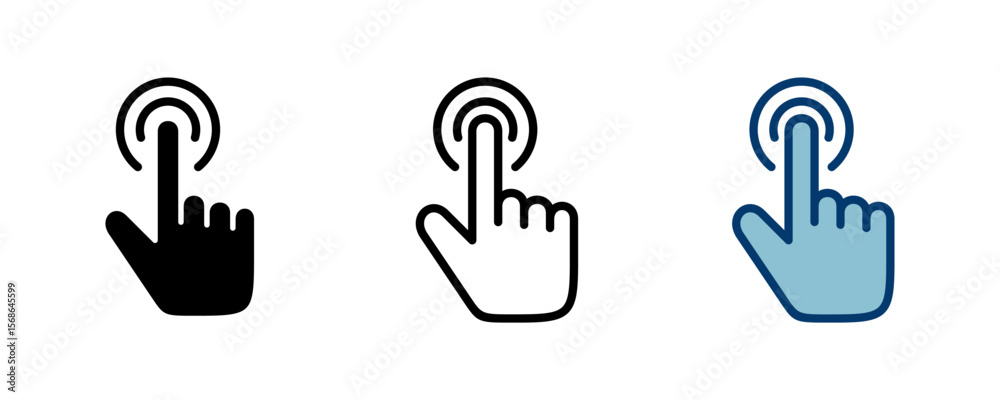 Poster hand click icon vector isolated on white background. pointer icon vector. hand cursor icon vector