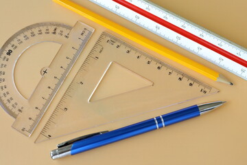 Pencil concept. Close up on stationary.