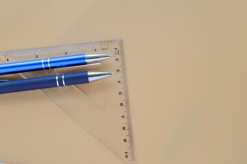 Pencil concept. Close up on stationary.