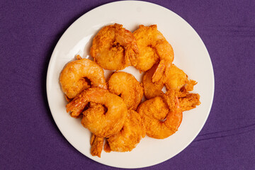 Fried shrimp on a plate