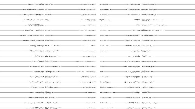 Horizontal stripes with noisy distortions move vertically on the screen.