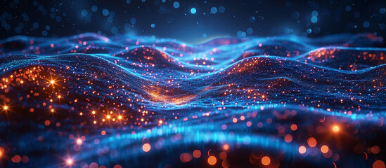 Abstract digital wave pattern.