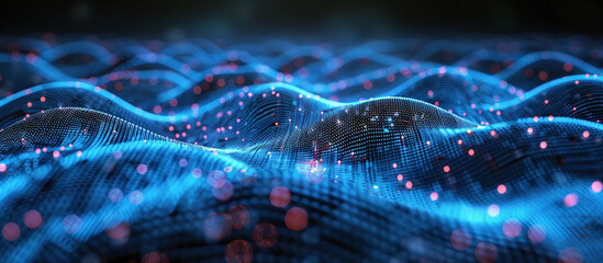 Abstract digital wave pattern.