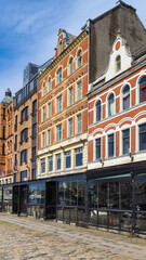 Naklejka premium Norway, colourful houses of Haugesund historic city center.