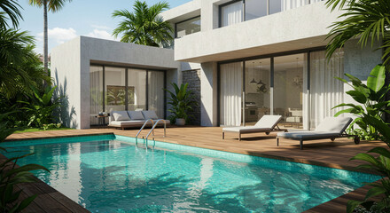Fototapeta premium hotel swimming pool