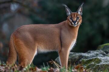 Caracal wildcat nearby