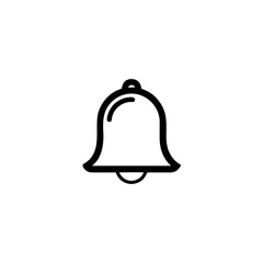Black bell on white background notification alert