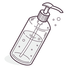 Clear liquid dispenser with bubbles and pump hand sanitizer pump bottle