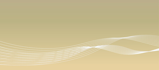 ウェーブと金色のグラデーションの背景イラスト