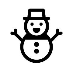 Christmas snowman icon