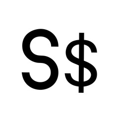 Dollar sign symbol on white background currency money