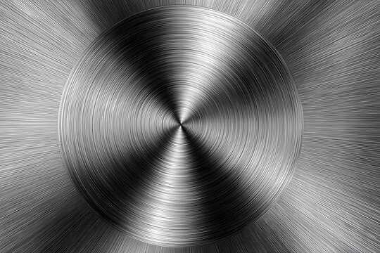 Circular pattern of polished aluminum metal