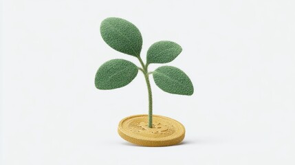 Growth Investment: Seedling on Coin