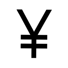 Fototapeta premium Japanese Yen Currency Symbol Silhouette finance