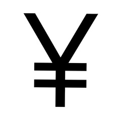 Obraz premium Japanese Yen Currency Symbol Silhouette yen symbol finance