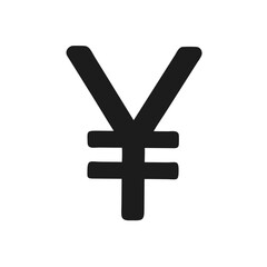 Obraz premium Japanese Yen Currency Symbol Silhouette yen symbol finance