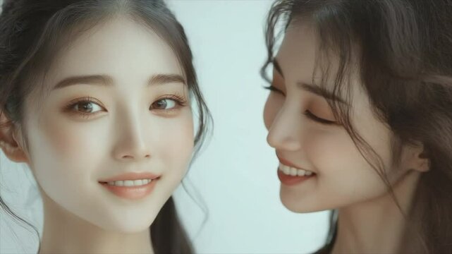 Two beautiful Asian women